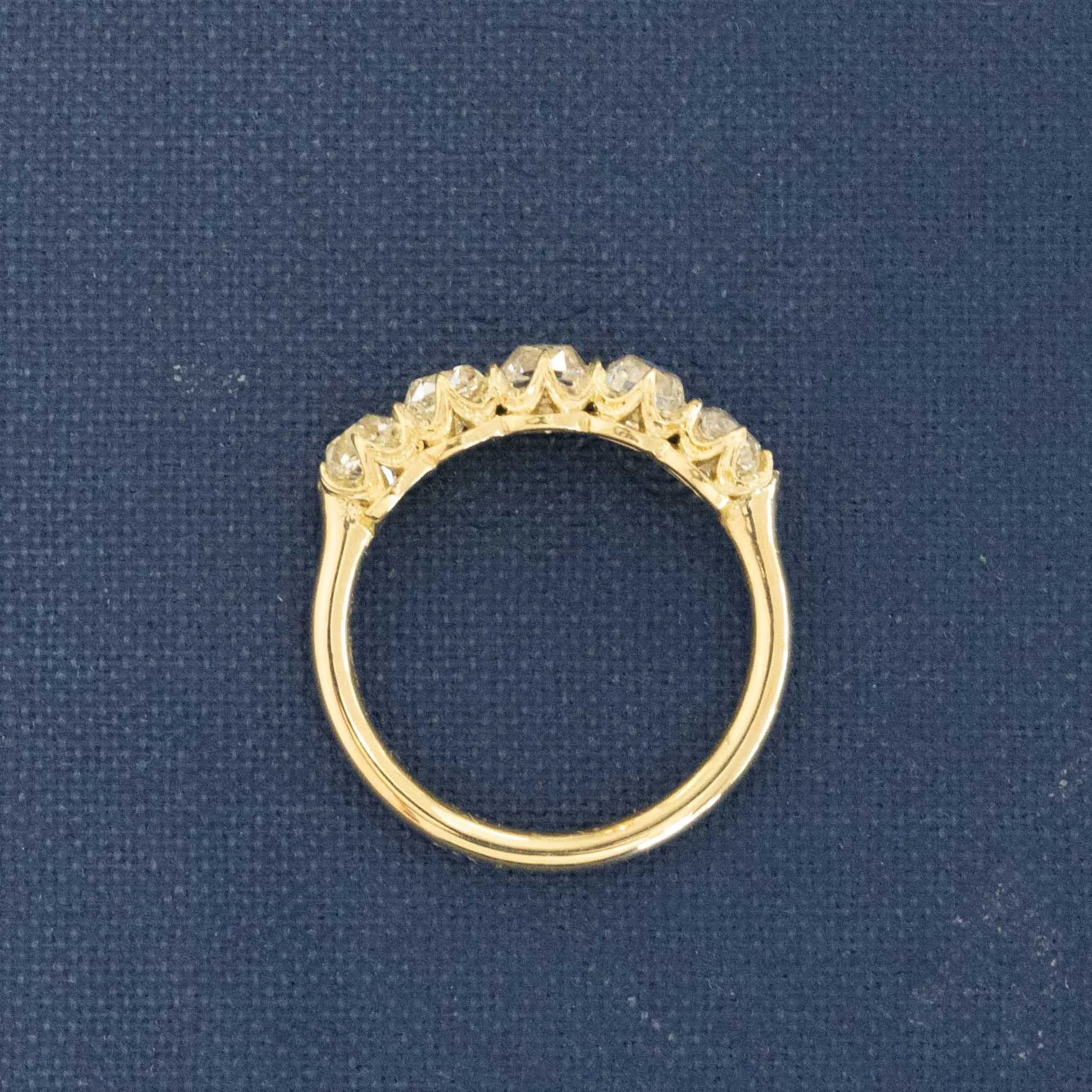 1.52ctw Old Mine Cut Diamond 5-Stone Band