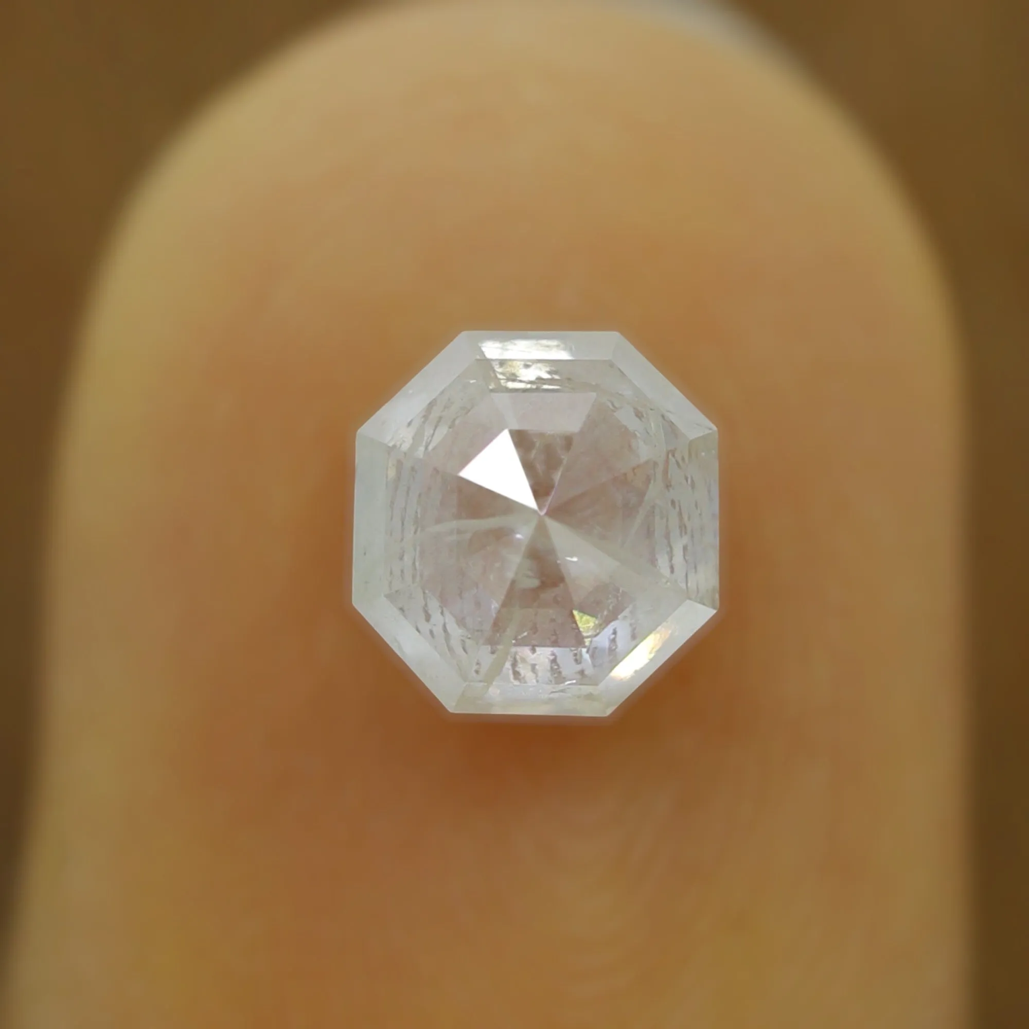 1.65ct Asscher Natural Misty White Salt and Pepper Loose Diamond