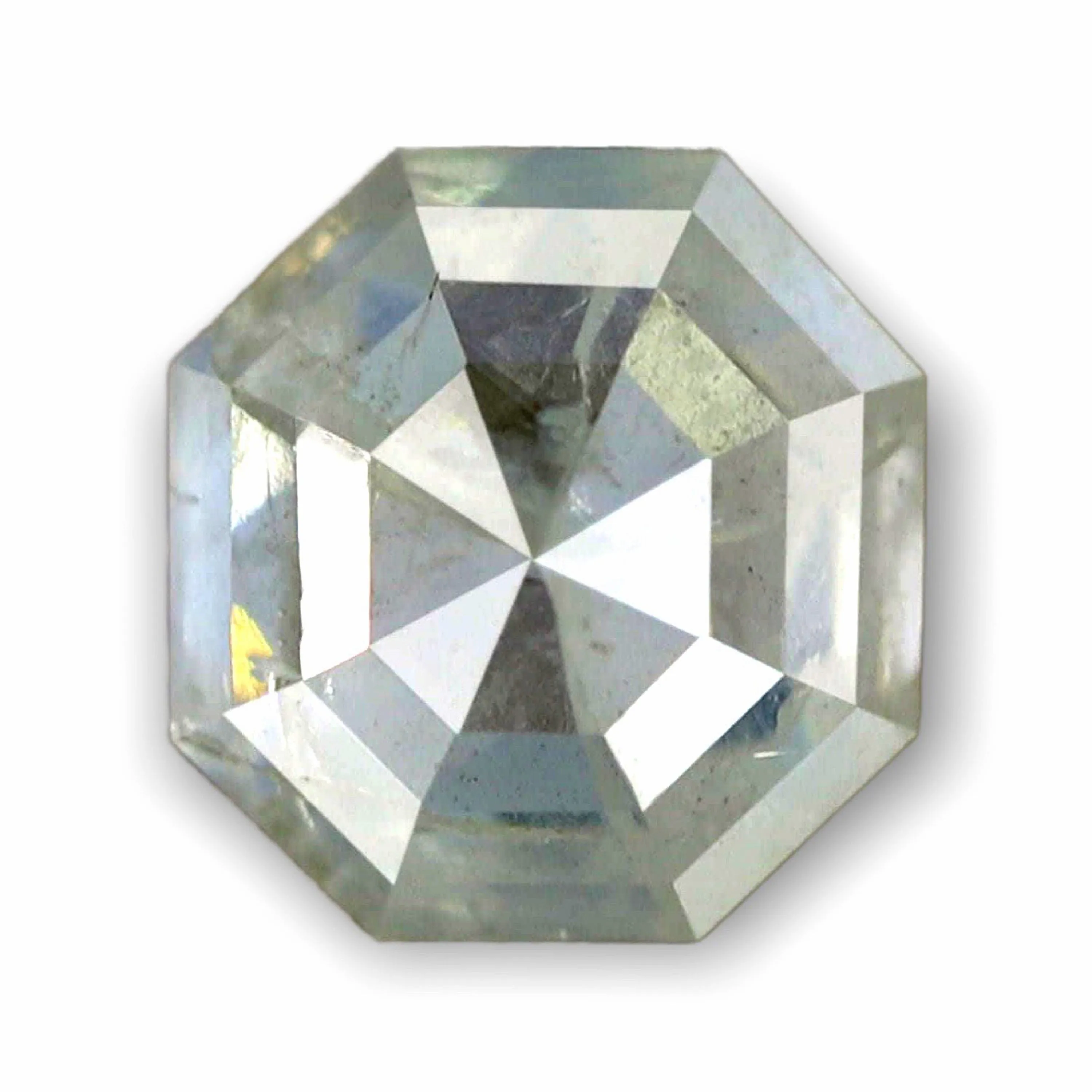 1.65ct Asscher Natural Misty White Salt and Pepper Loose Diamond