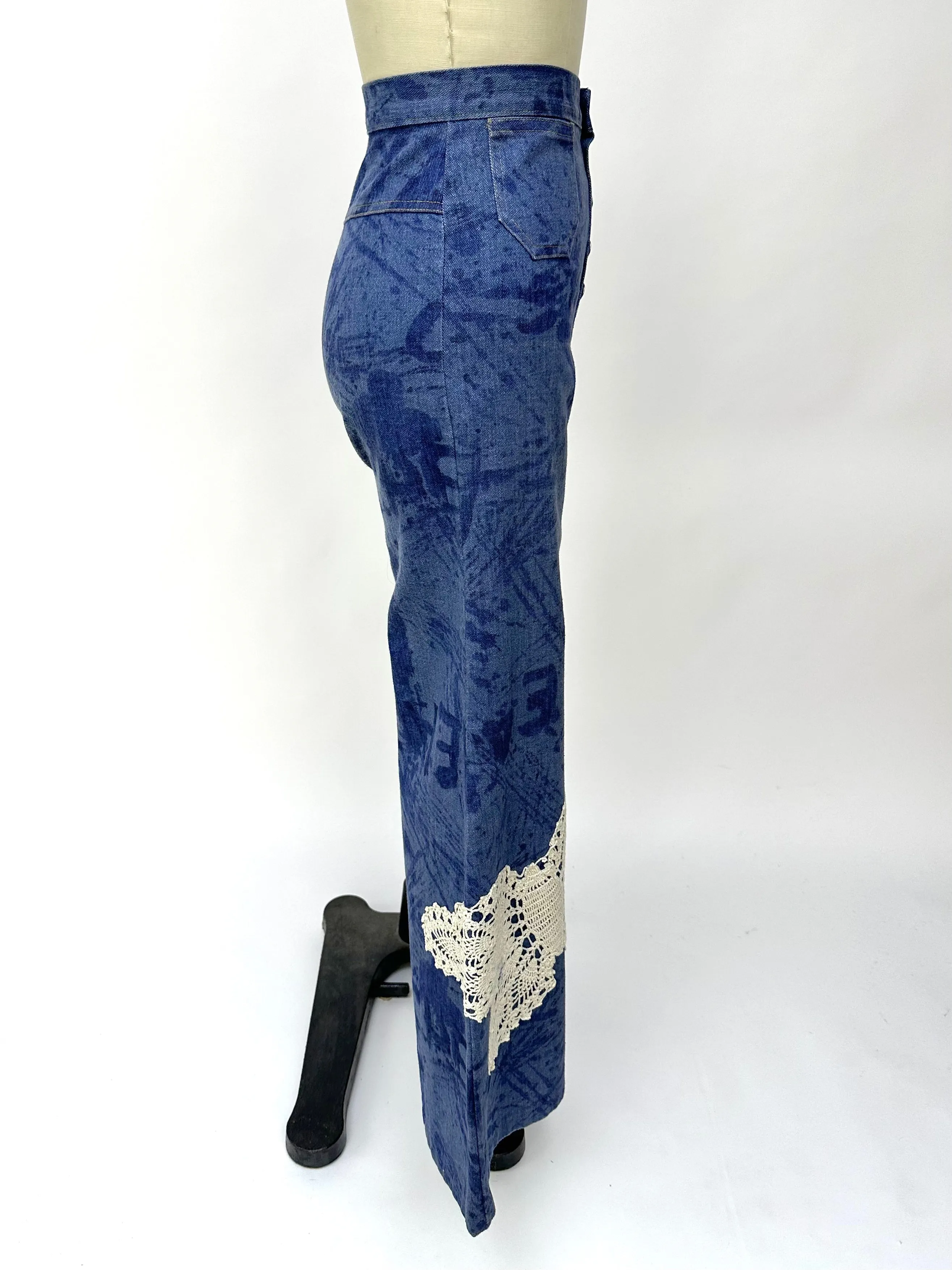 1970s Mega Bells Butterfly Jeans