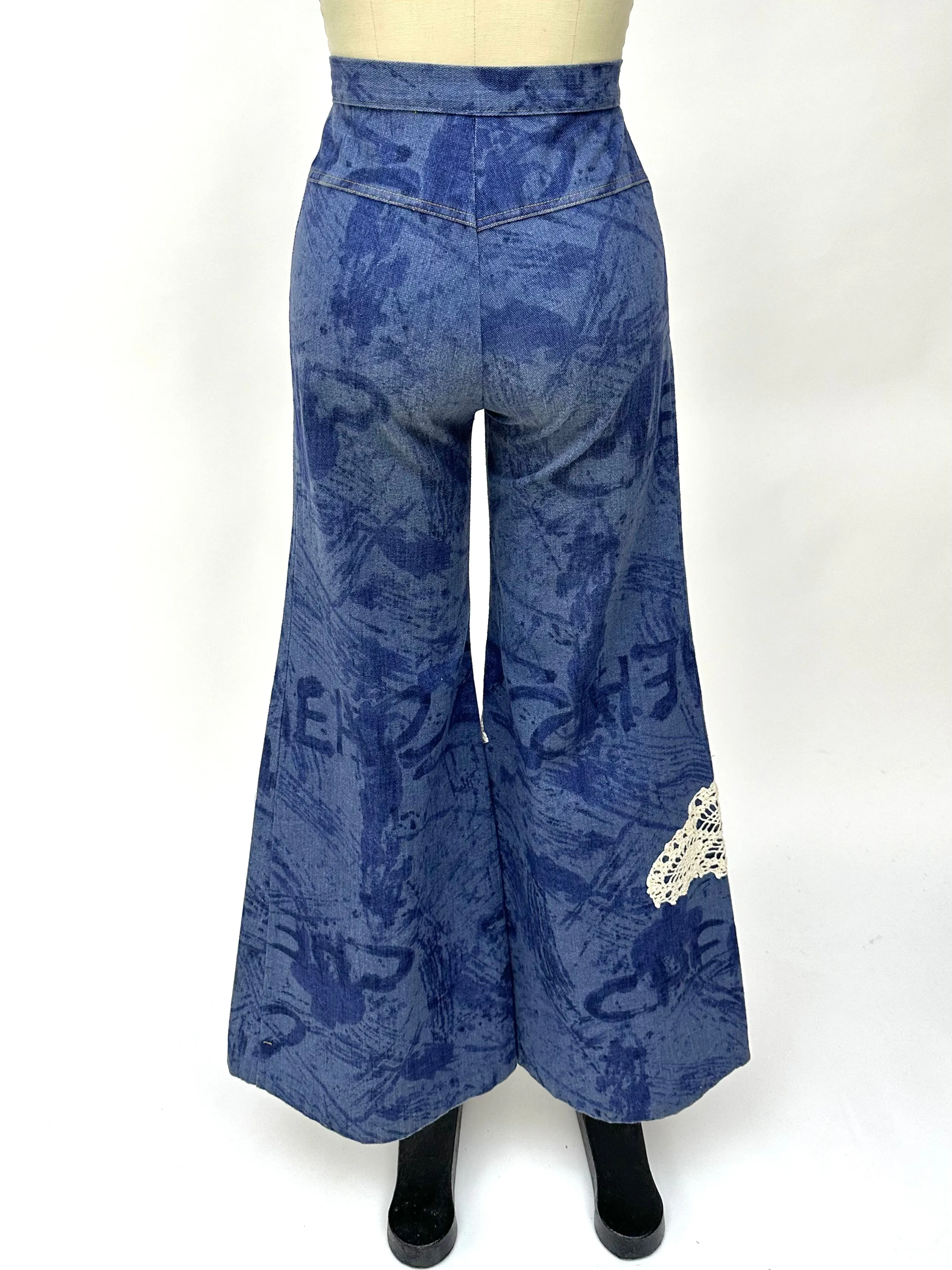 1970s Mega Bells Butterfly Jeans