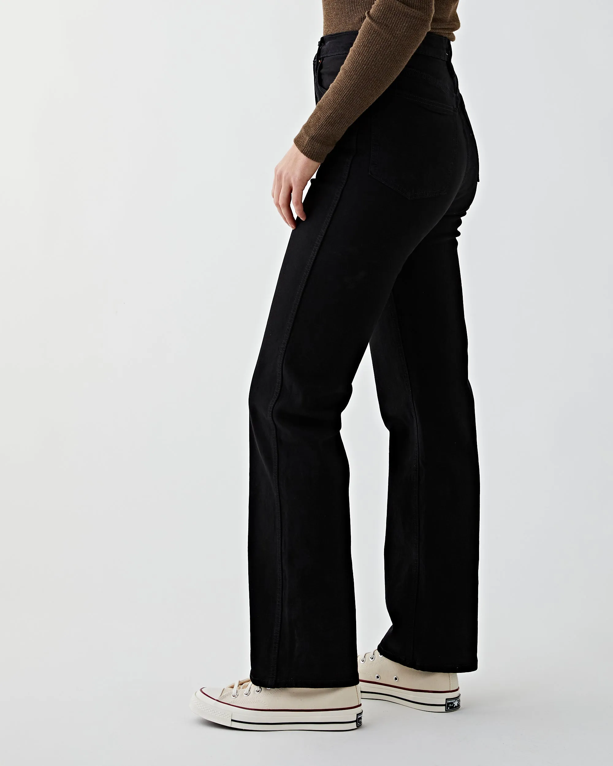 90's High Rise Loose Black