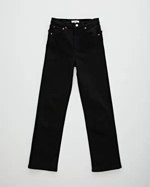 90's High Rise Loose Black