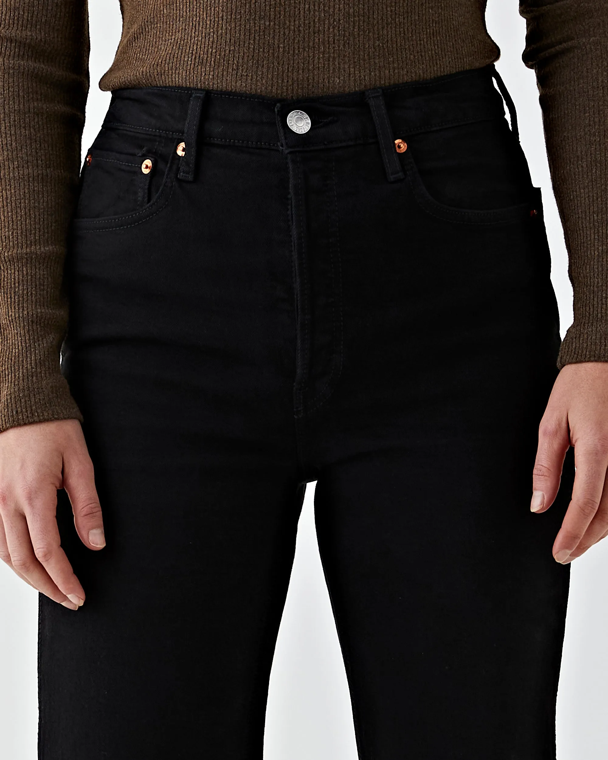 90's High Rise Loose Black