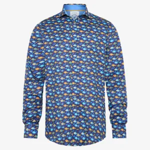 A Fish Named Fred Fish Shirt - Navy