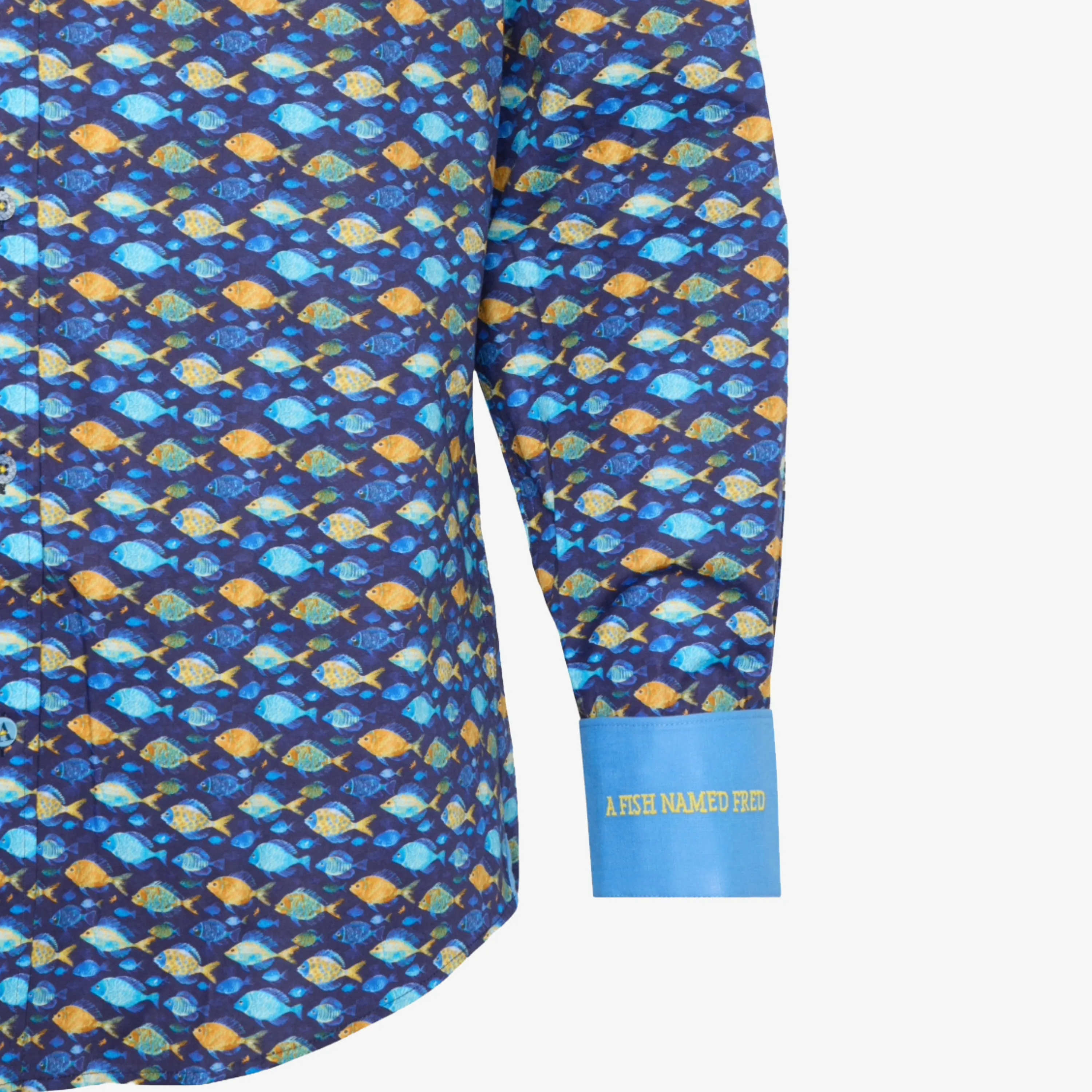 A Fish Named Fred Fish Shirt - Navy