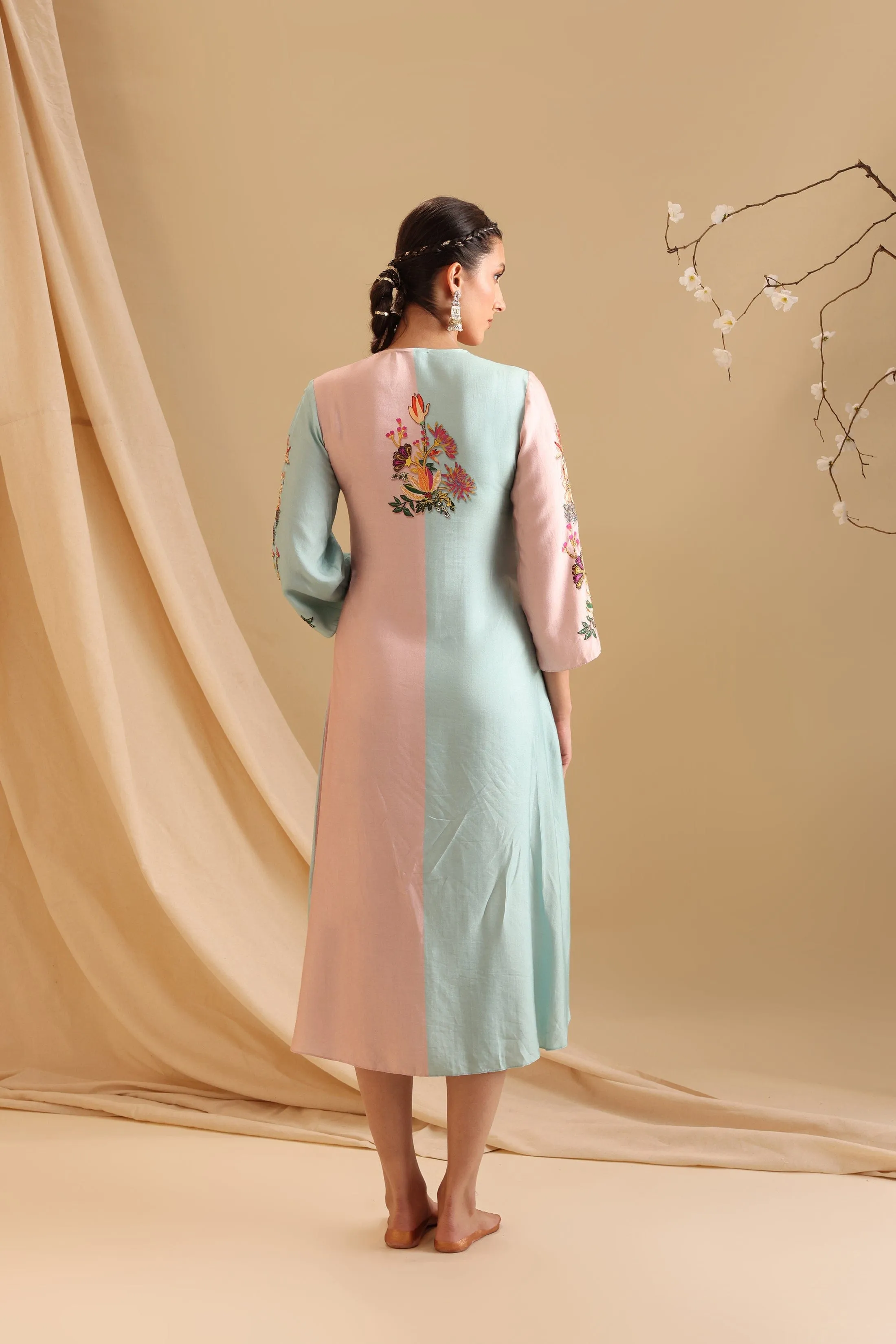 Aarani Embellished Colourblock Dress