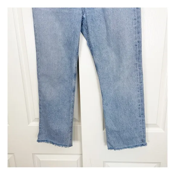 AGOLDE Ripley High Rise Straight Ankle Fray Jeans