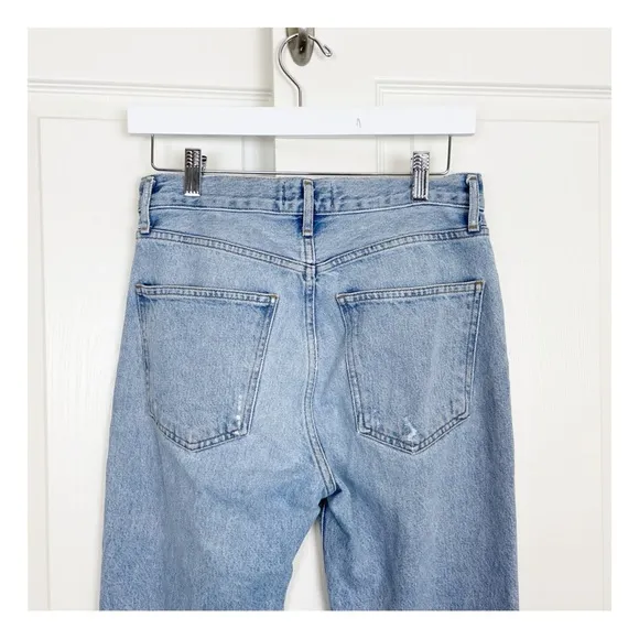 AGOLDE Ripley High Rise Straight Ankle Fray Jeans