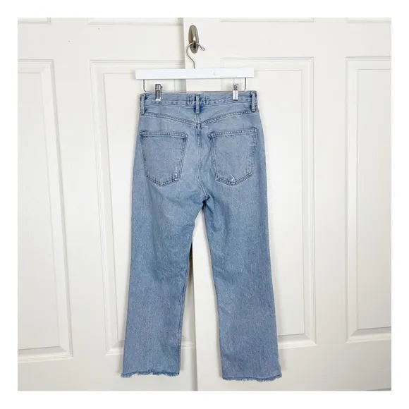 AGOLDE Ripley High Rise Straight Ankle Fray Jeans