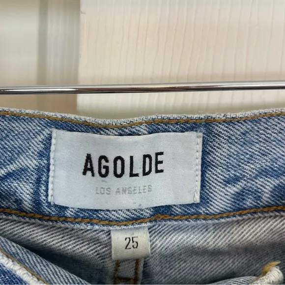 AGOLDE Ripley High Rise Straight Ankle Fray Jeans