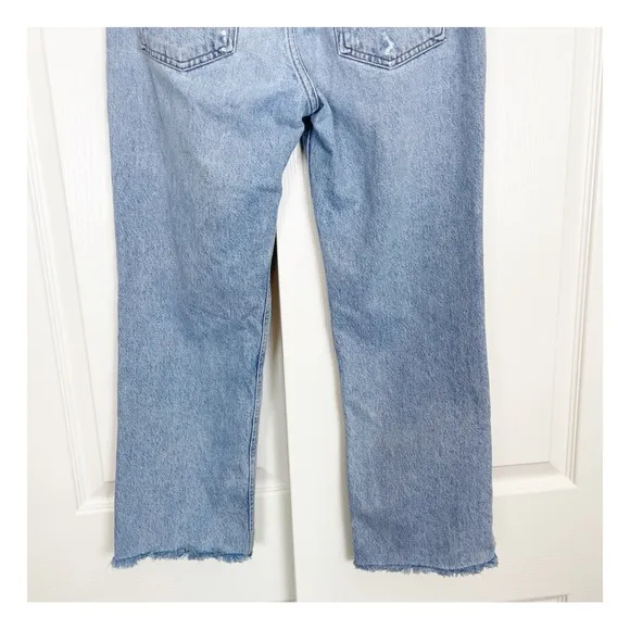 AGOLDE Ripley High Rise Straight Ankle Fray Jeans