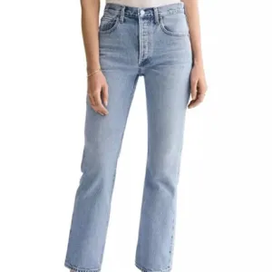 AGOLDE Ripley High Rise Straight Fray Ankle Jeans