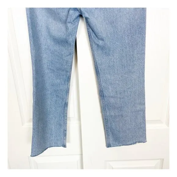 AGOLDE Ripley High Rise Straight Fray Ankle Jeans
