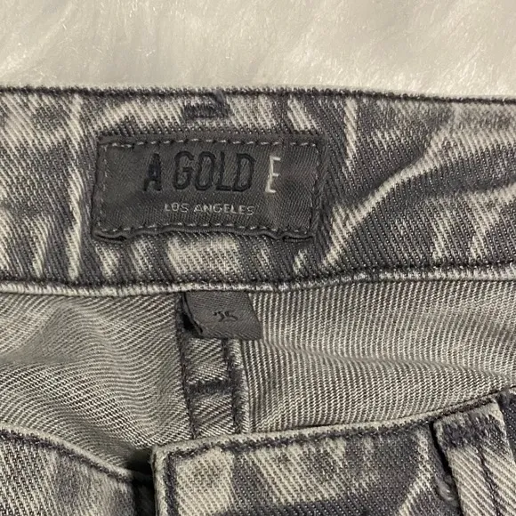 AGolde Toni Mid Rise Light Grey Jeans Size 25