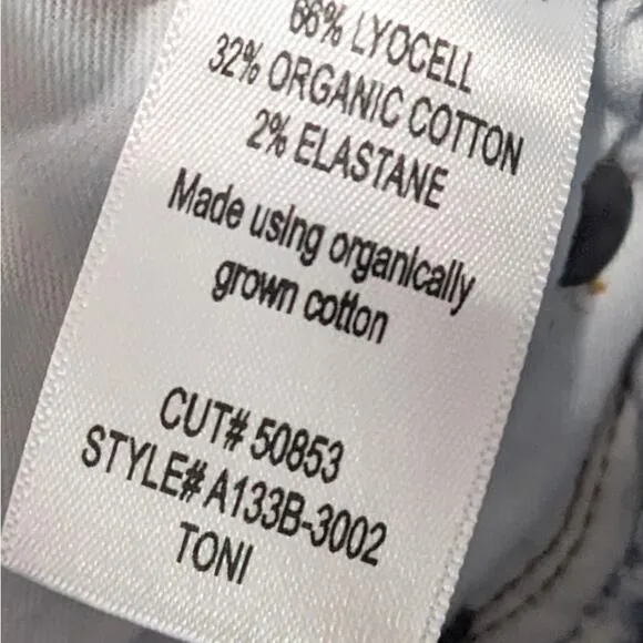 Agolde Toni Mid Rise Skinny Jeans Daylight Light Wash Blue Denim Women's Size 27