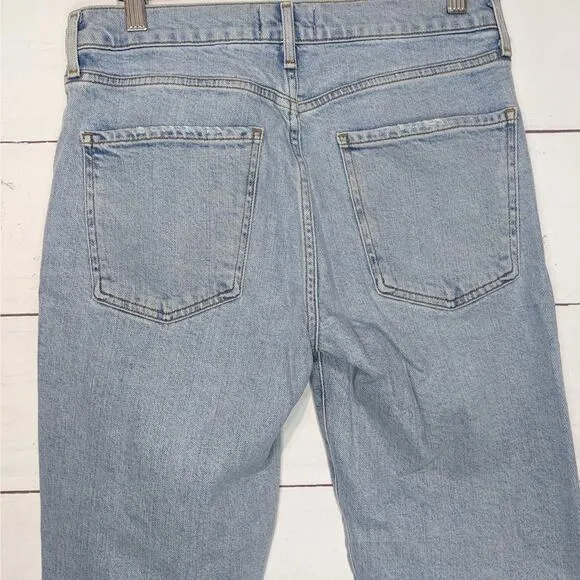 Agolde Toni Mid Rise Skinny Jeans Daylight Light Wash Blue Denim Women's Size 27