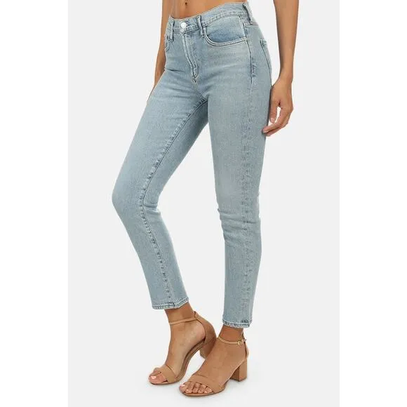 Agolde Toni Mid Rise Skinny Jeans Daylight Light Wash Blue Denim Women's Size 27