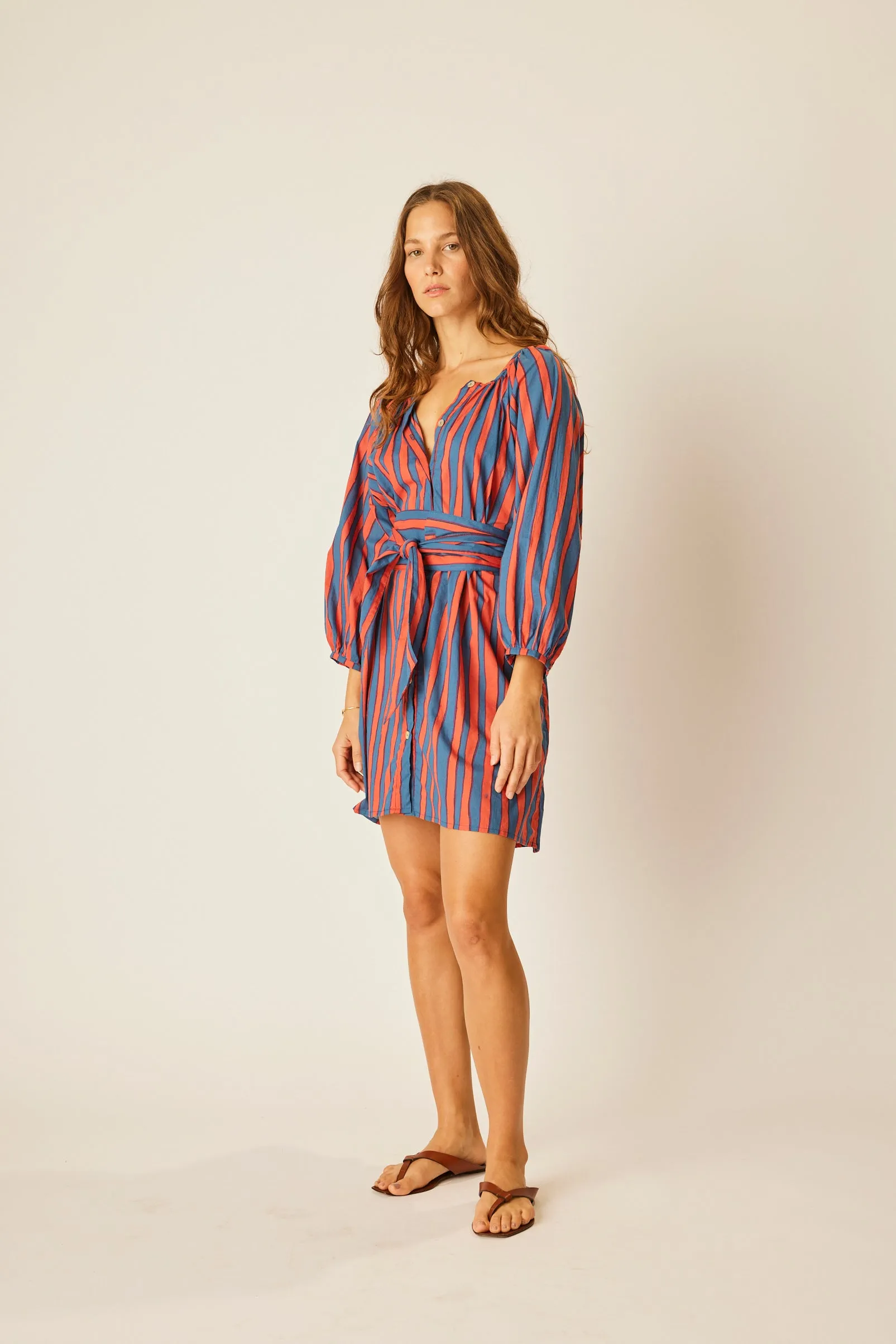 ALEX SHORT DRESS WITH SASH