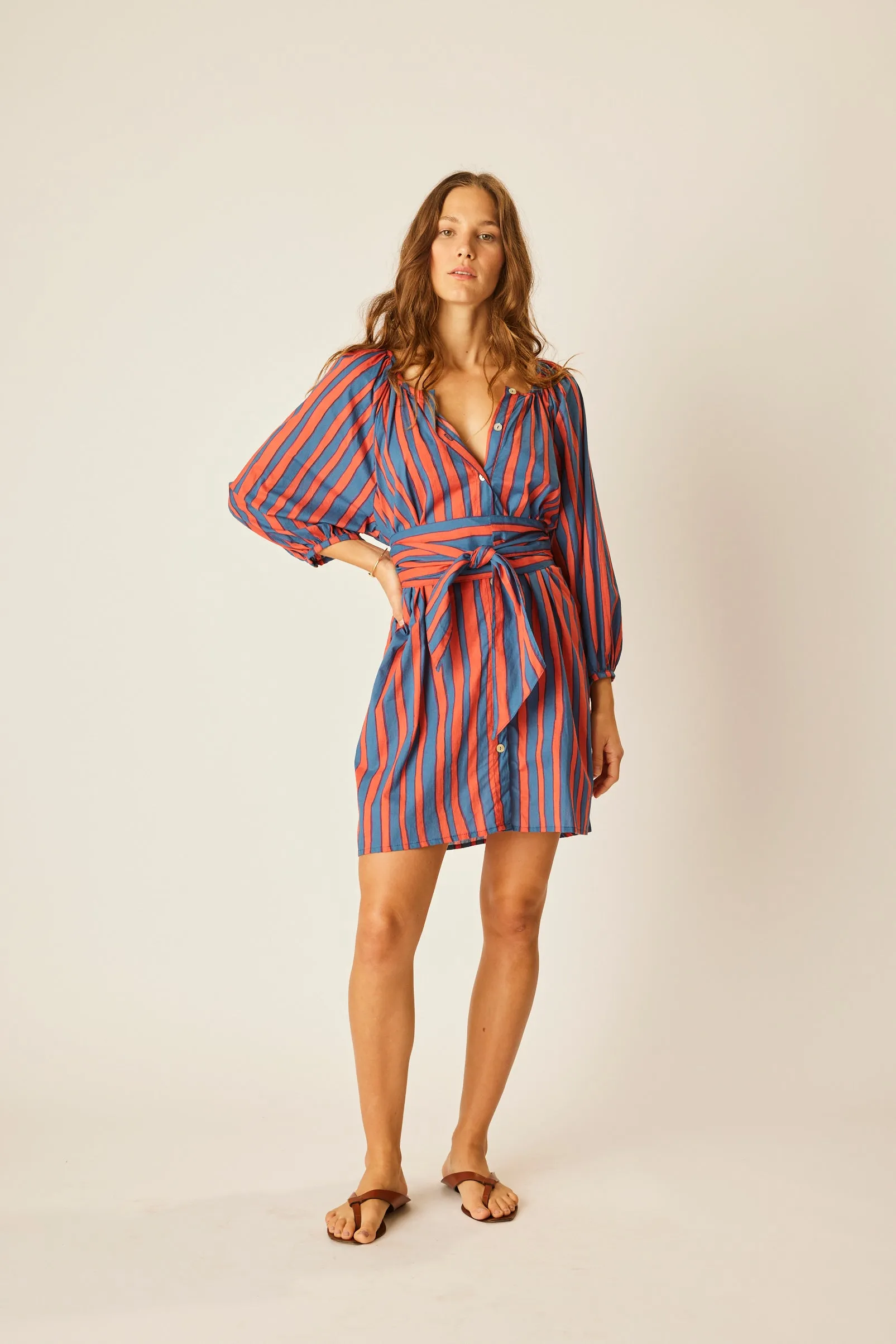 ALEX SHORT DRESS WITH SASH