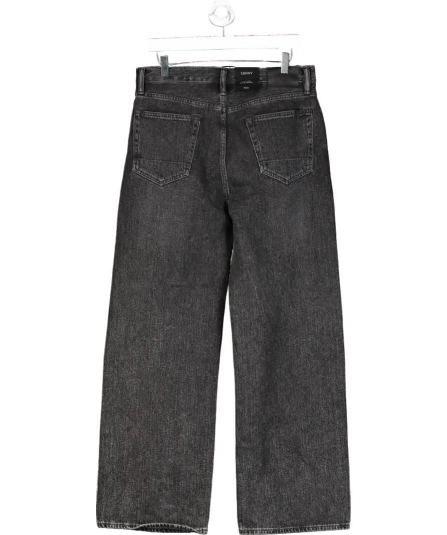 All Saints Black Lenny Loose Fit Wide Leg Denim Jeans W30