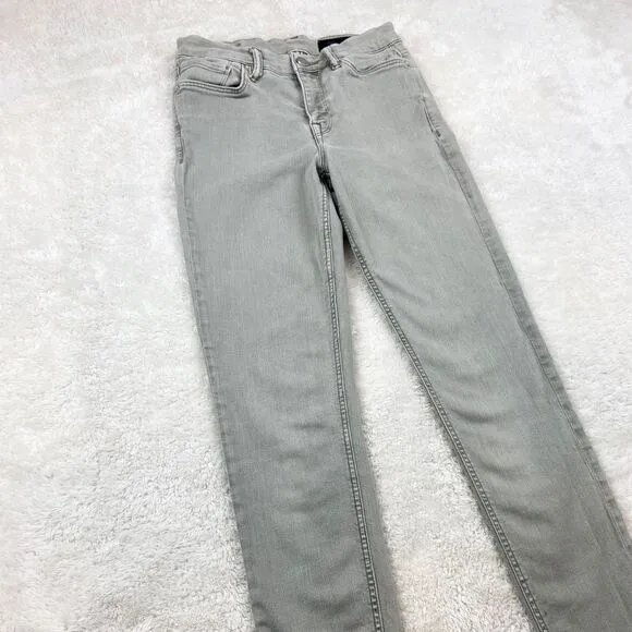 All Saints Grace Frayed Ankle Skinny Jeans