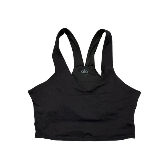 ALO Yoga Airbrush Real Bra Tank Top in Black