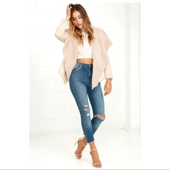 Anthropologie Others Follow Native Roots Sherpa Coat
