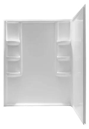 Anzzi Vasu 60 in. x 36 in. x 74 in. 2-piece DIY Friendly Corner Shower Surround in White