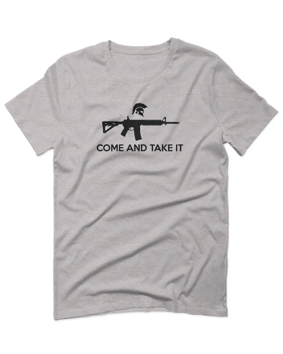 AR 15 Come and Take It Greek Molon Labe Spartan Guns For men T Shirt