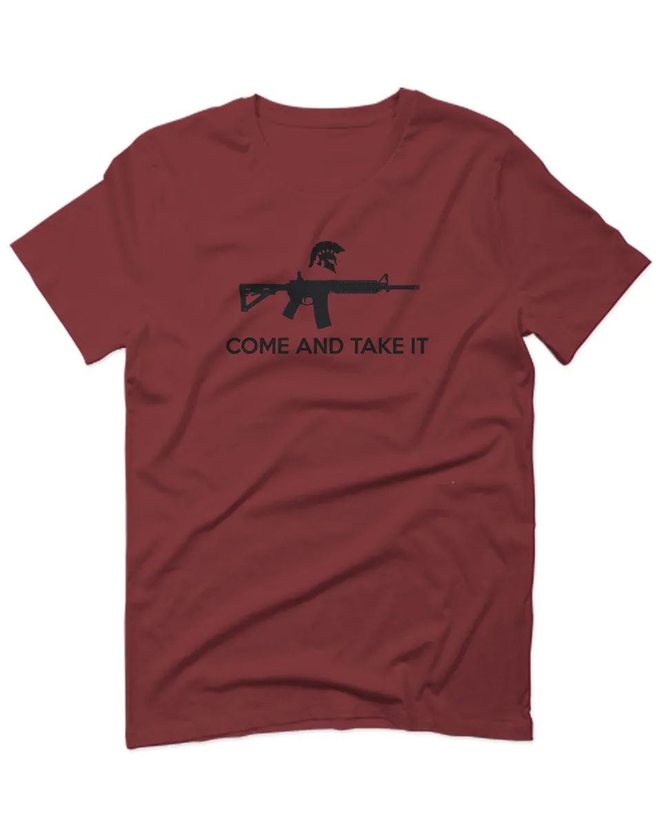 AR 15 Come and Take It Greek Molon Labe Spartan Guns For men T Shirt