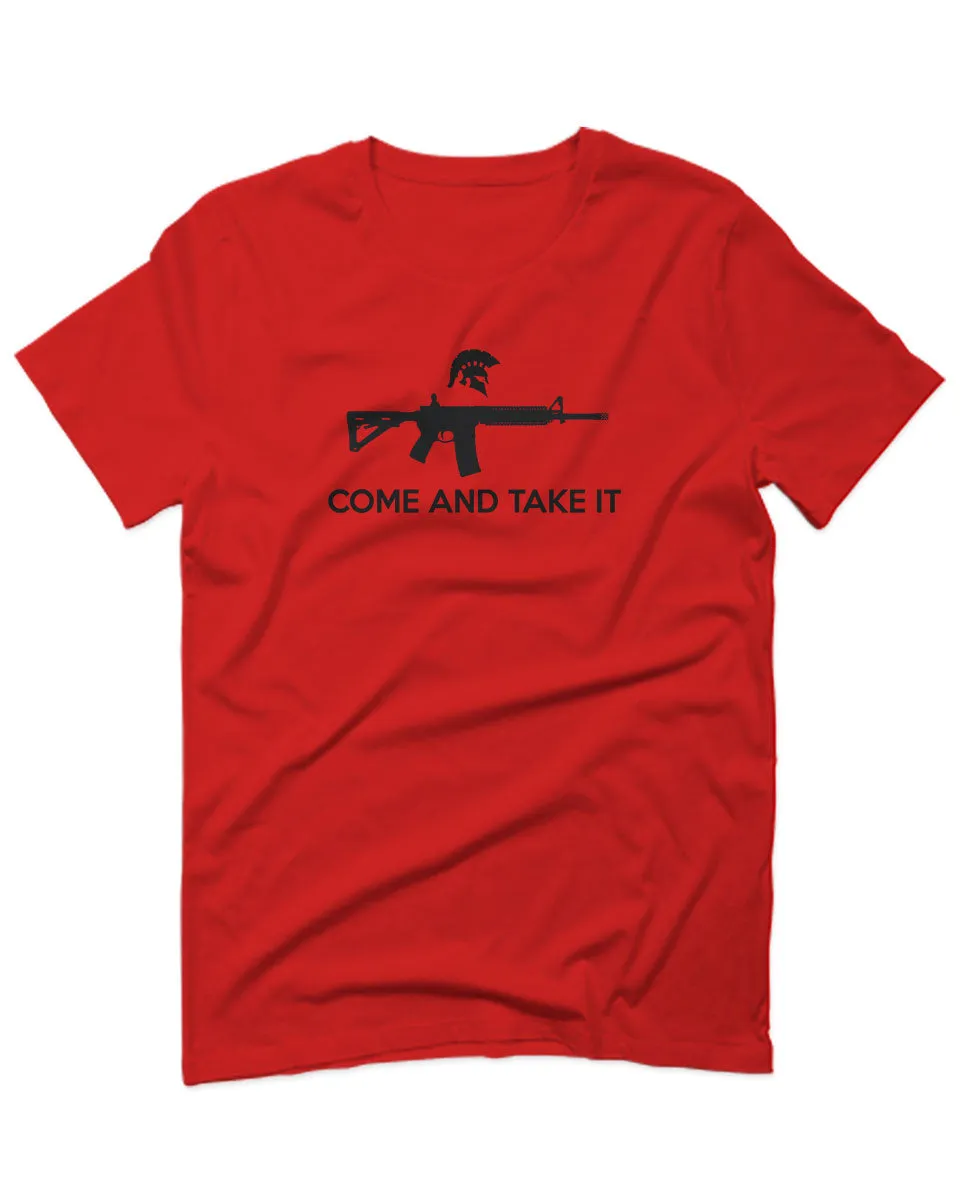 AR 15 Come and Take It Greek Molon Labe Spartan Guns For men T Shirt