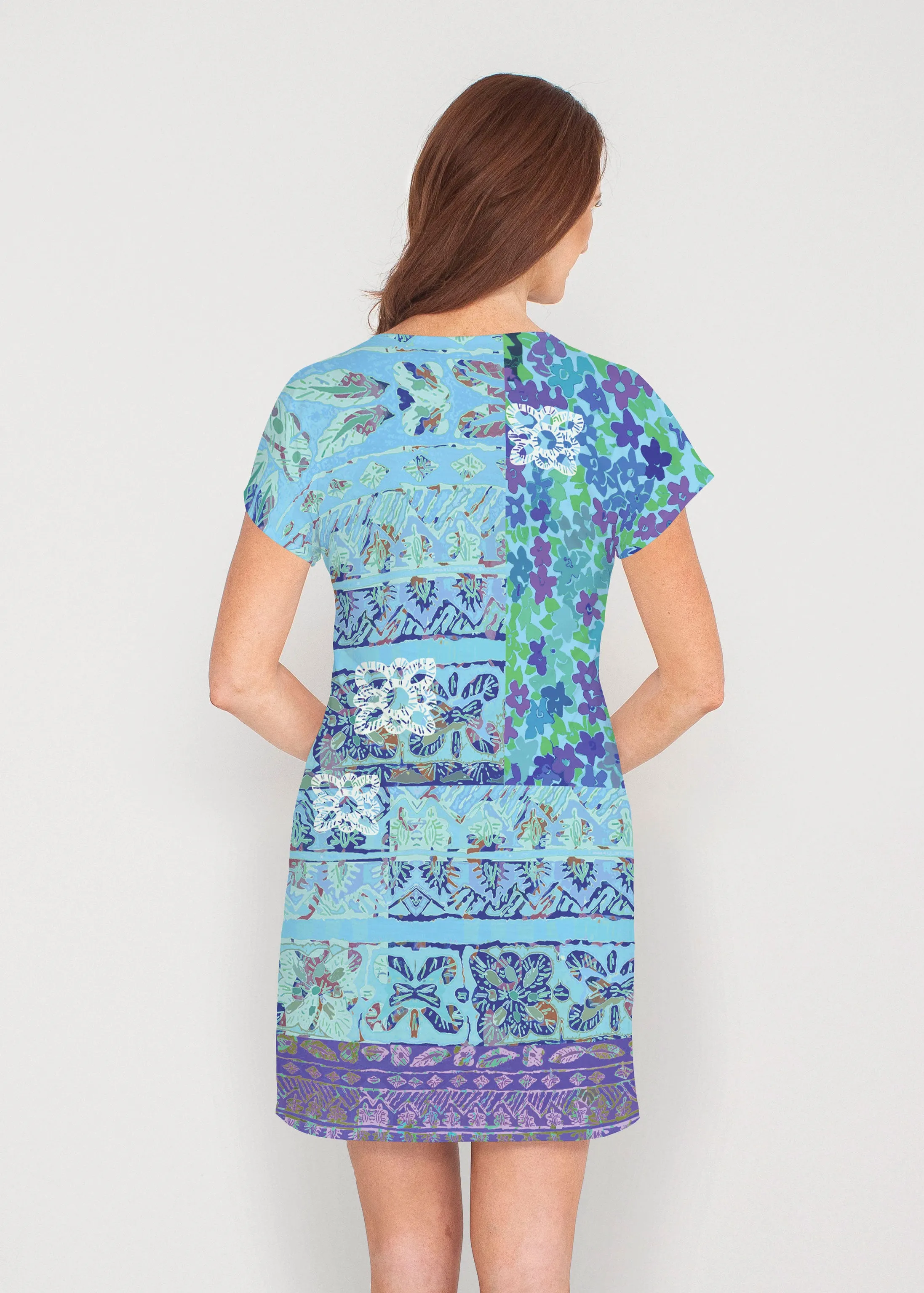 Aspen Aqua (19186) ~ Lucy Tee Dress