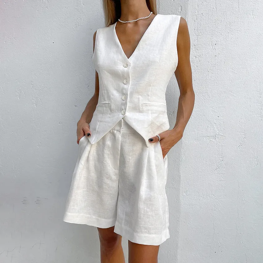 Ayessa - Tailored Vest and Shorts Set