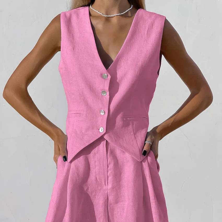 Ayessa - Tailored Vest and Shorts Set