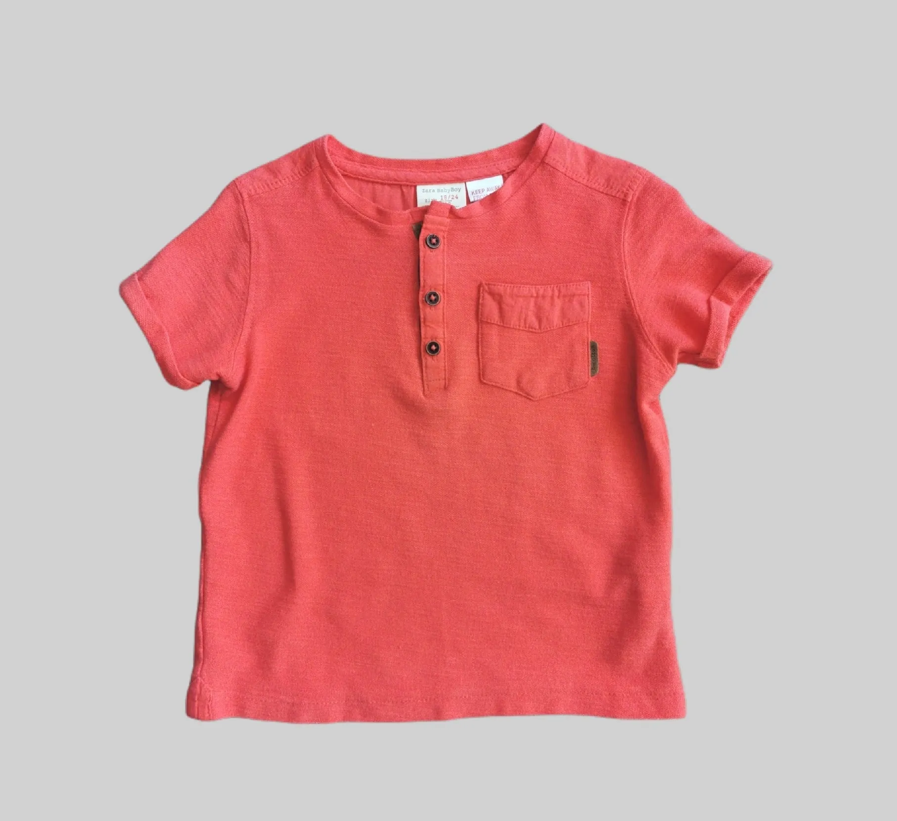BABY BOY SIZE 18/24 MONTHS - ZARA BABY, Soft Cotton T-shirt EUC B49