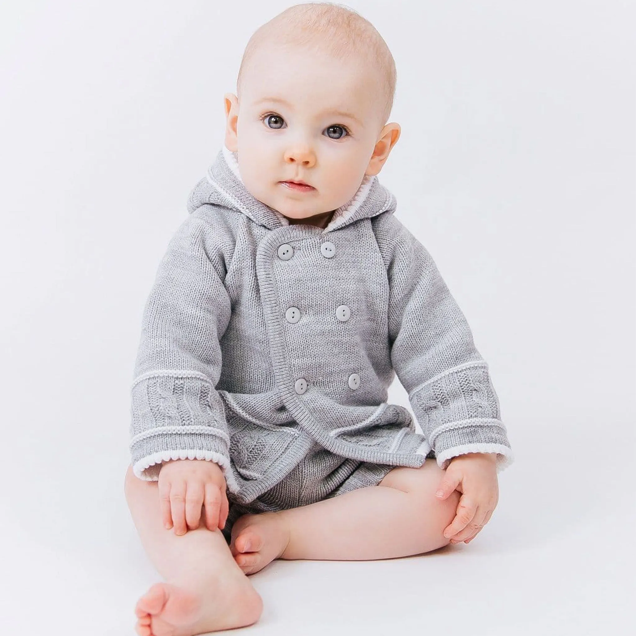 Baby Knitted Jacket - Grey