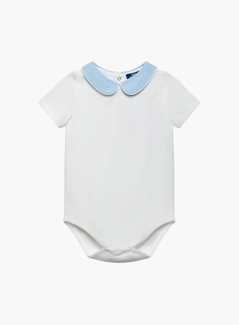 Baby Short-Sleeved Milo Chambray Collar Body