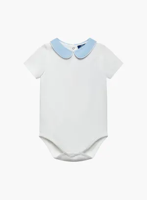 Baby Short-Sleeved Milo Chambray Collar Body