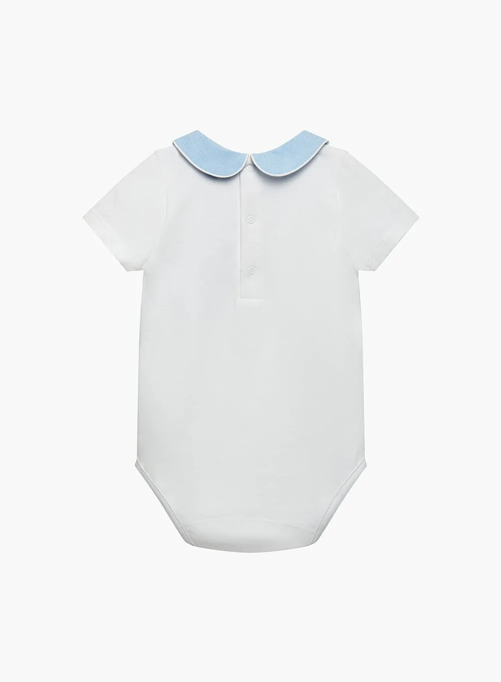 Baby Short-Sleeved Milo Chambray Collar Body