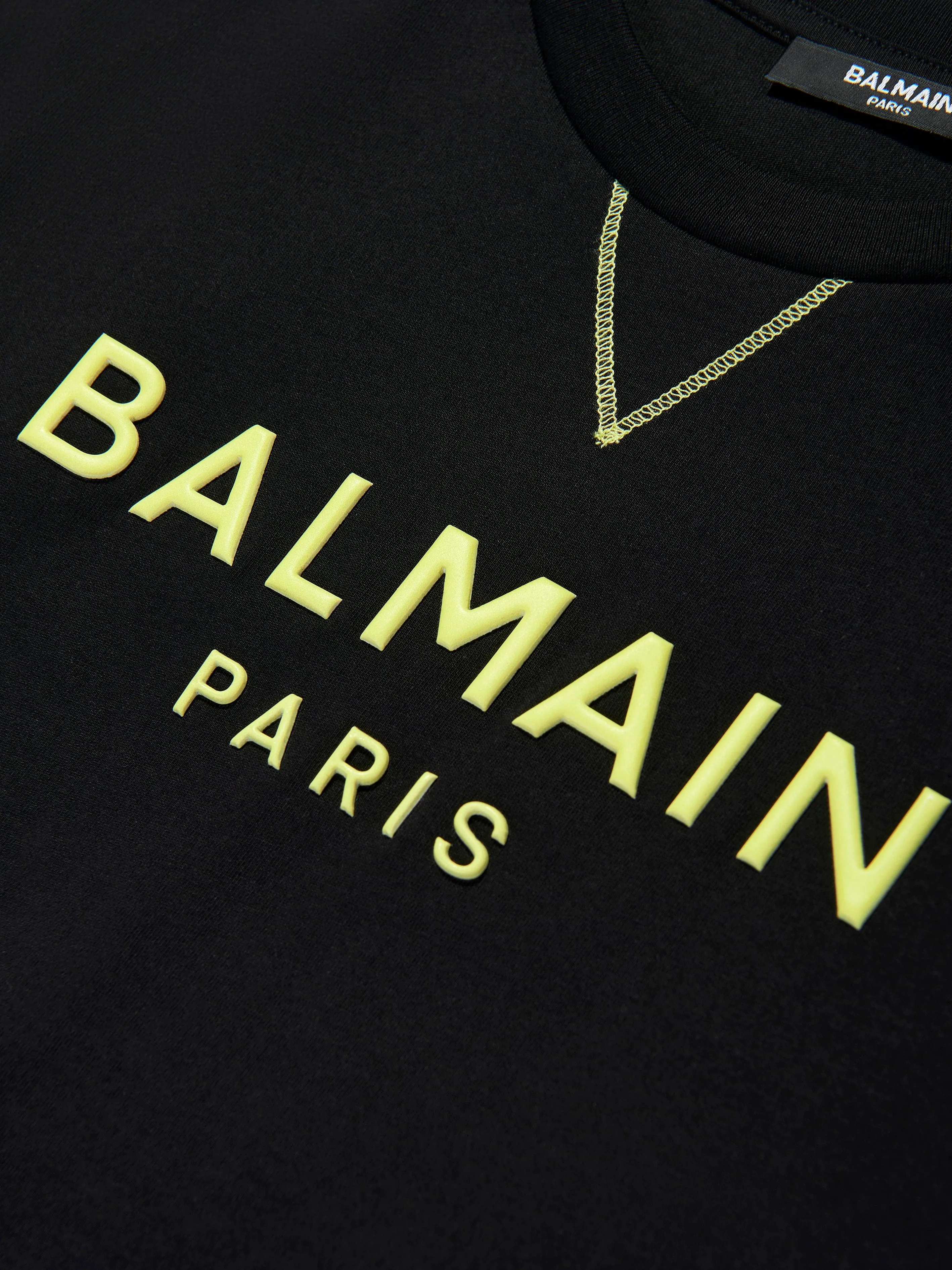 Balmain Kids Logo T-Shirt in Black