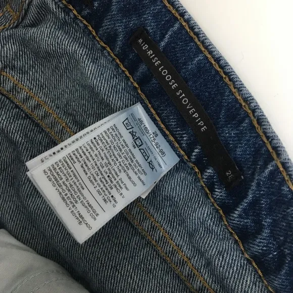 Banana Republic Mid Rise Loose Stovepipe Jeans 28