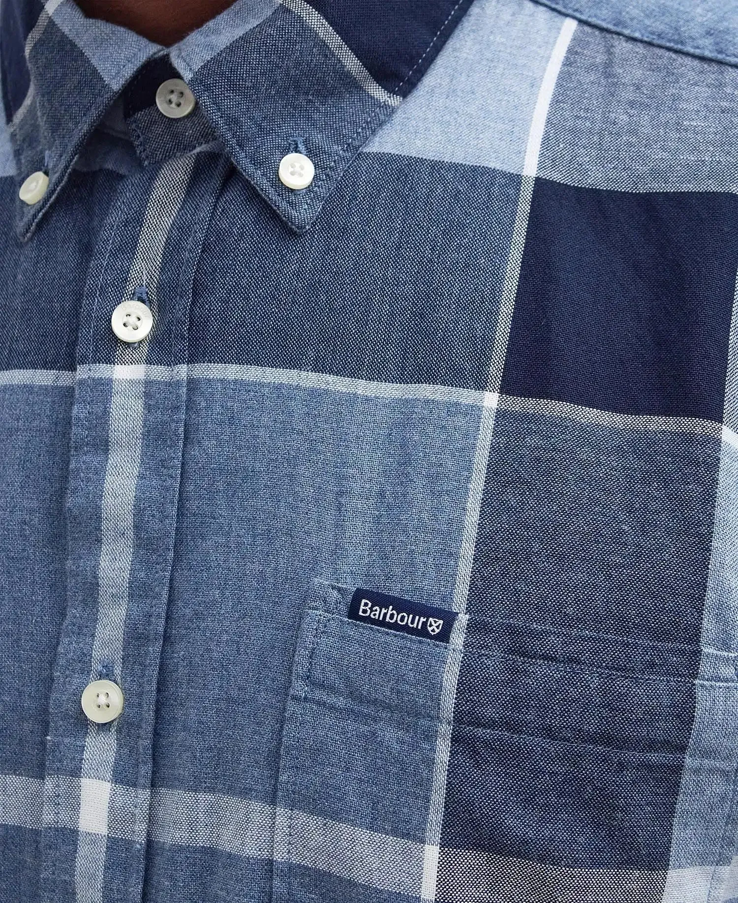 Barbour Mens Doughill Short Sleeve Shirt Berwick Blue