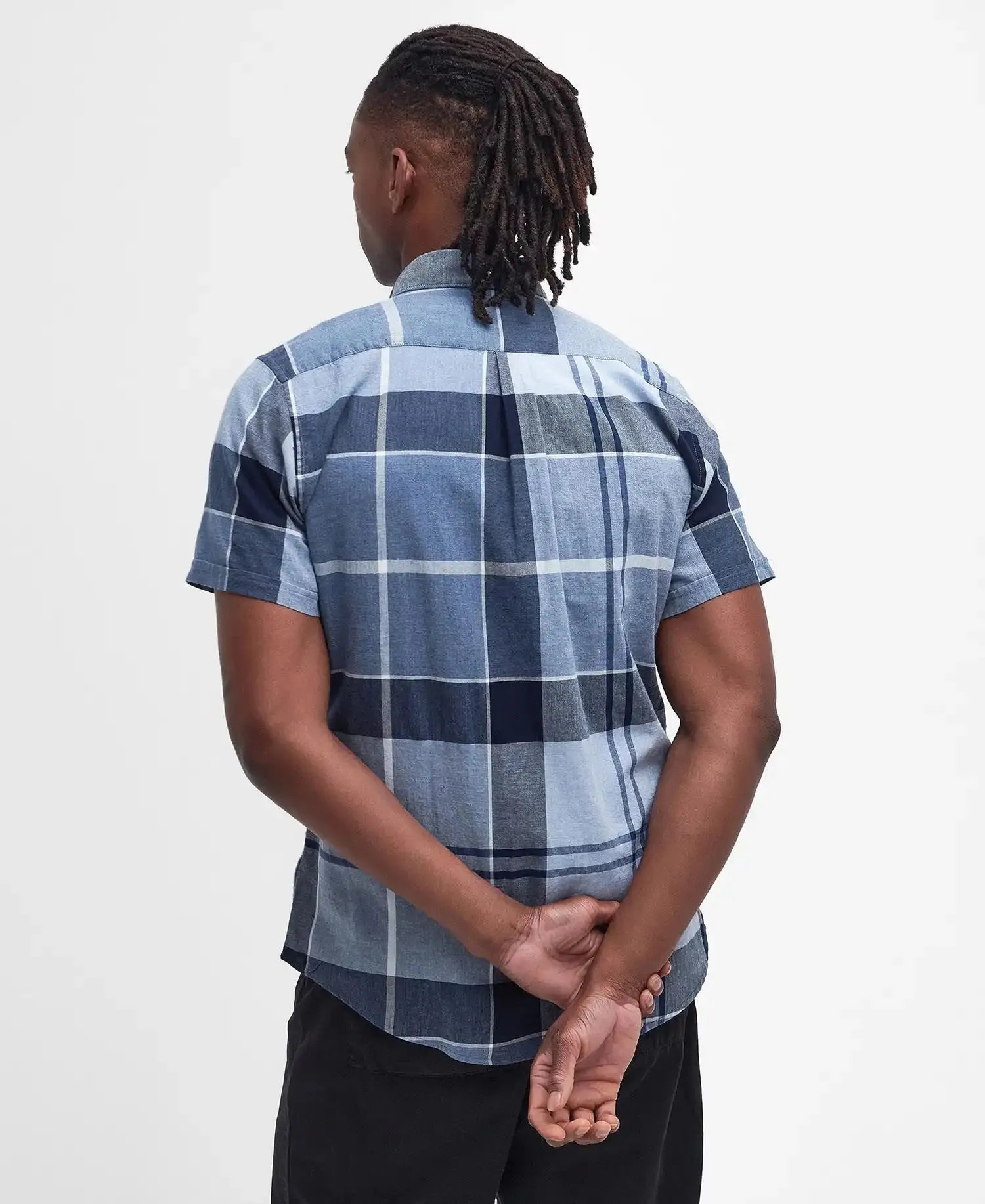 Barbour Mens Doughill Short Sleeve Shirt Berwick Blue