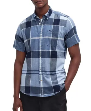 Barbour Mens Doughill Short Sleeve Shirt Berwick Blue