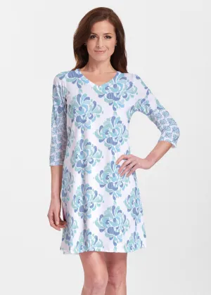 Be Jeweled (7811) ~ Classic V-neck Swing Dress