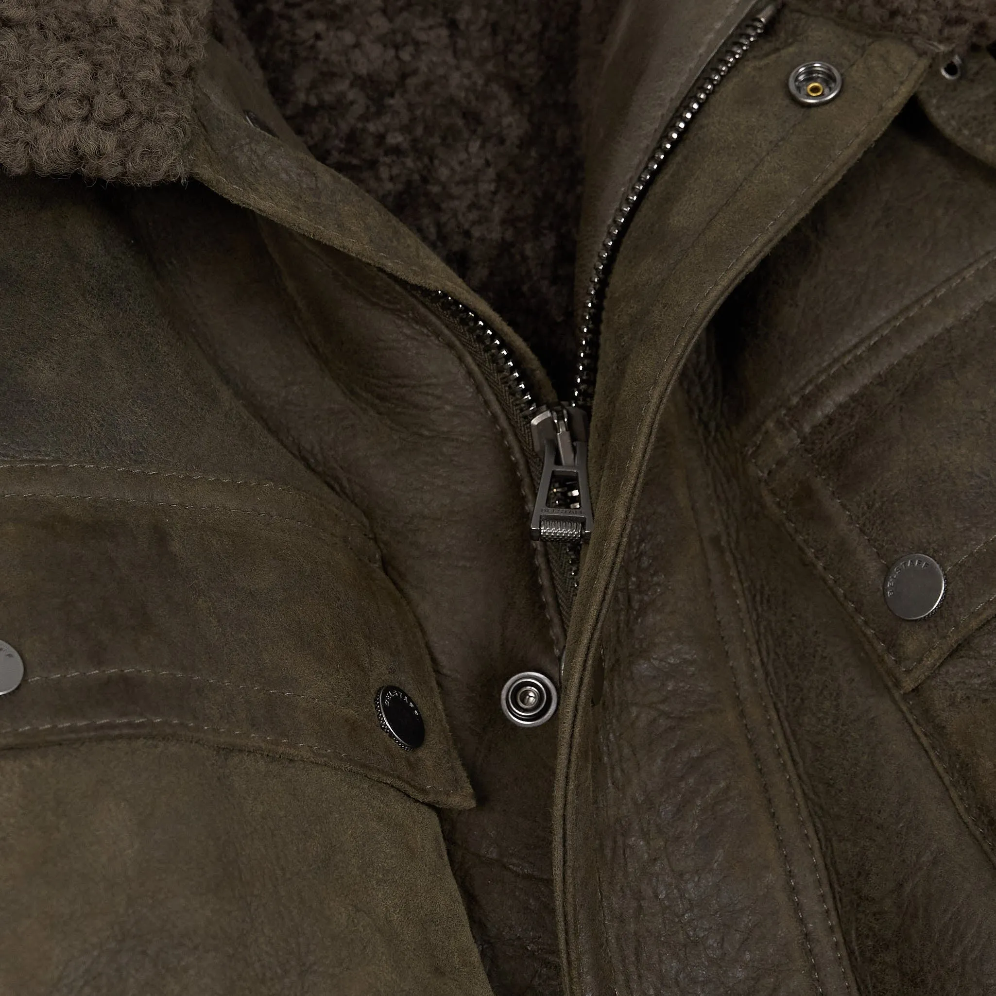 Belstaff Trailmaster Tribute Shearling Leather Coat