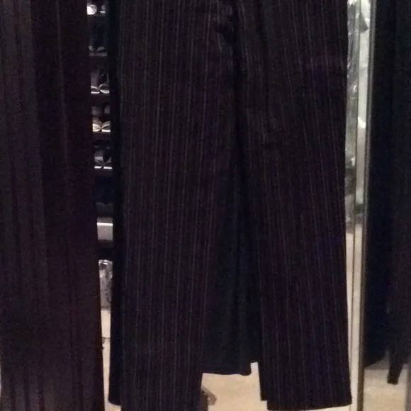 Black jeans with pink, green stripe, light weight jeans, stretch, 6
