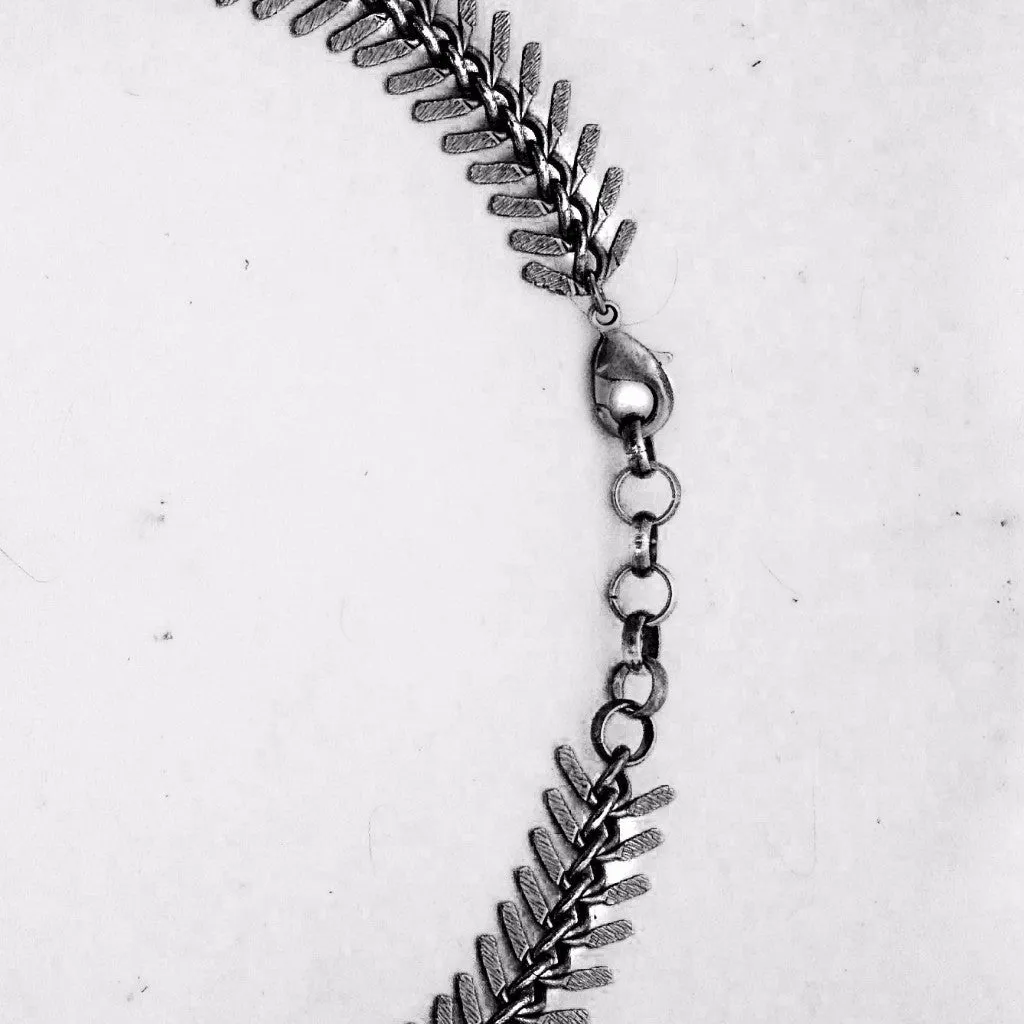 Black Railway Choker / Wrap Bracelet