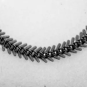 Black Railway Choker / Wrap Bracelet